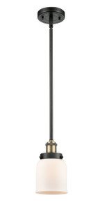 Bell 1 Light Mini Pendant In Black Antique Brass (916-1S-Bab-G51)