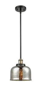 Bell 1 Light Mini Pendant In Black Antique Brass (916-1S-Bab-G78)