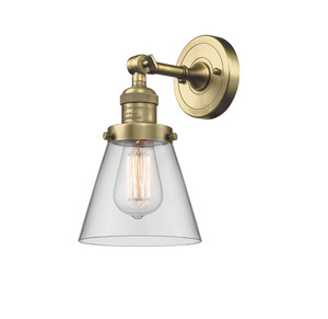 Small Cone 1 Light Sconce In Antique Brass (203-Ab-G62) Small Cone 1 Light Sconce In Antique Brass (203-Ab-G62)