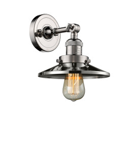Railroad 1 Light Sconce In Polished Nickel (203-Pn-M1)