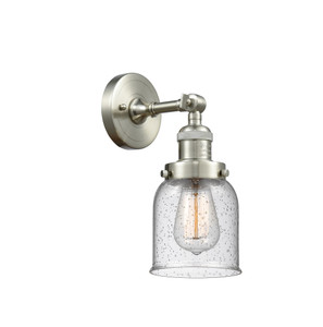Small Bell 1 Light Sconce In Brushed Satin Nickel (203-Sn-G54)