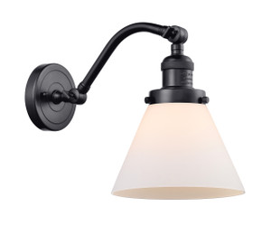 Large Cone 1 Light Sconce In Matte Black (515-1W-Bk-G41)