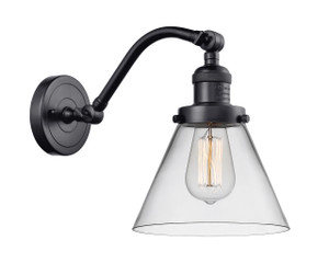 Large Cone 1 Light Sconce In Matte Black (515-1W-Bk-G42)
