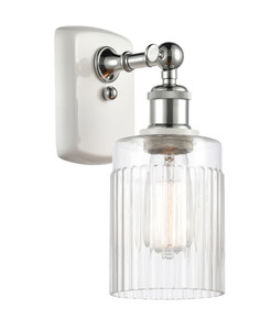 Hadley 1 Light Sconce In White & Polished Chrome (516-1W-Wpc-G342)