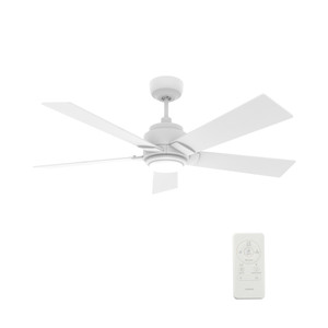 Ascender 52" White Outdoor Smart Ceiling Fan, Light Kit (VS525J1-L11-W1-1)