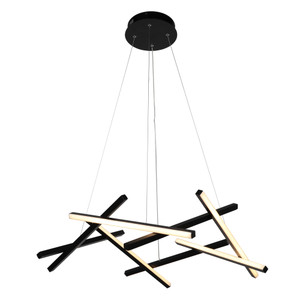 Kensie 8 Light Linear Pendant In Matte Black (VP-M3513011B1)