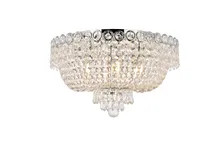 Century 6 Light Chrome Flush Mount Clear Royal Cut Crystal (V1900F18C/RC)