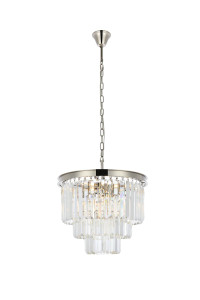 Sydney 9 Light Polished Nickel Chandelier Clear Royal Cut Crystal (1231D20PN/RC)