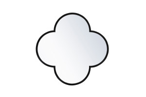 Metal Plum 36" Black Mirror (MR653636BK)