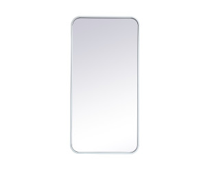 Evermore Soft Corner White Rectangular Mirror (MR801836WH)