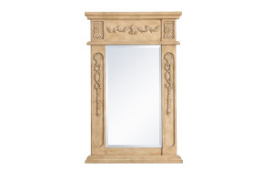 Wood Frame Mirror 18 Inch X 28 Inch In Antique Beige (VM11828AB) Wood Frame Mirror 18 Inch X 28 Inch In Antique Beige (VM11828AB)