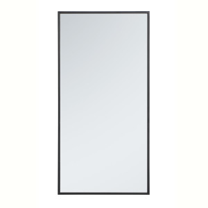 Metal Frame Rectangle Mirror 18 Inch In Black (MR41836BK)