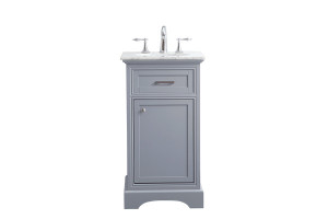 19 In. Single Bathroom Vanity Set In Light Grey (VF15019GR)