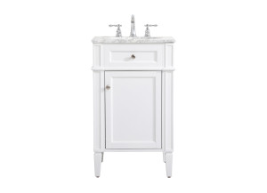 21 Inch Single Bathroom Vanity In White (VF12521WH)