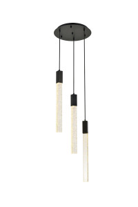 Weston 3 Lights Pendant In Black (2067D16BK)