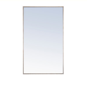 Metal Frame Rectangle Mirror 24 Inch Silver (MR4076S) Metal Frame Rectangle Mirror 24 Inch Silver (MR4076S)