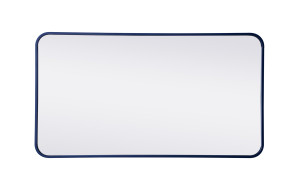 Evermore Soft Corner Blue Rectangular Mirror (MR802240BL)