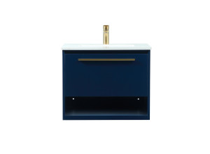 24 Inch Single Bathroom Vanity In Blue (VF43524MBL)