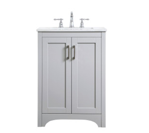 24 Inch Single Bathroom Vanity In Grey (VF17024GR)