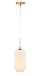 Collier 1 Light Brass Pendant With Frosted White Glass (LD2277BR) Collier 1 Light Brass Pendant With Frosted White Glass (LD2277BR)