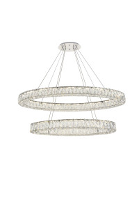 Monroe Integrated Led Light Chrome Chandelier Clear Royal Cut Crystal (3503D40C)