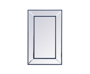 Iris Beaded Blue Rectangular Mirror (MR32032BL)