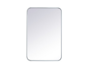 Evermore Soft Corner White Rectangular Mirror (MR802030WH)