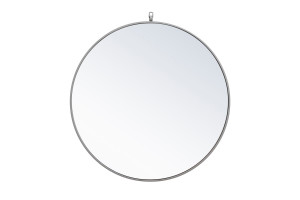 Rowan Grey Round Mirror With Decorative Hook (MR4057GR)