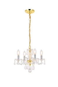 Rococo 4 Light Gold Pendant Clear Royal Cut Crystal (V7804D15G/RC) Rococo 4 Light Gold Pendant Clear Royal Cut Crystal (V7804D15G/RC)