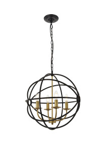Octavia 4 Light Brass And Dark Brown Pendant (LD4006D18BRD) Octavia 4 Light Brass And Dark Brown Pendant (LD4006D18BRD)
