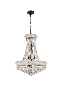 Primo 24 Inch Black Chandelier (V1800D24BK/RC) Primo 24 Inch Black Chandelier (V1800D24BK/RC)