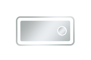 Lux 20In X 40In Hardwired Led Mirror With Magnifier And Color Changing Temperature 3000K/4200K/6000K (MRE52040) Lux 20In X 40In Hardwired Led Mirror With Magnifier And Color Changing Temperature 3000K/4200K/6000K (MRE52040)
