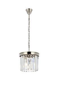 Sydney 3 Light Polished Nickel Pendant Clear Royal Cut Crystal (1238D12PN/RC)