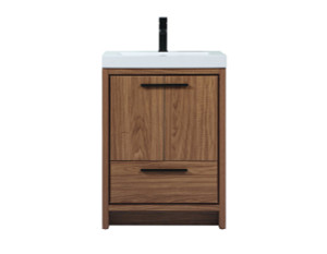 24 Inch Single Bathroom Vanity In Walnut Brown (VF46024WB)