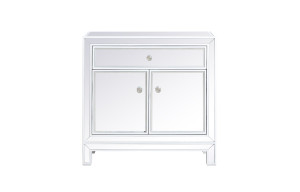 29 Inch Mirrored Cabinet In White (MF71034WH)