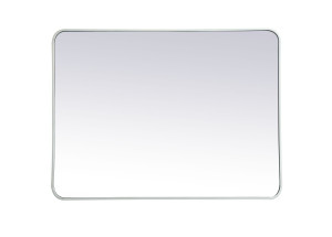 Evermore Soft Corner White Rectangular Mirror (MR803040WH)