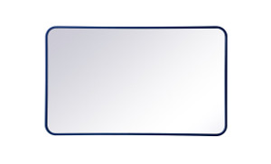 Evermore Soft Corner Blue Rectangular Mirror (MR802440BL)