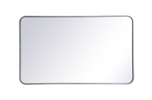 Soft Corner Metal Rectangular Mirror 24X40 Inch In Silver (MR802440S) Soft Corner Metal Rectangular Mirror 24X40 Inch In Silver (MR802440S)
