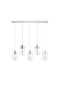 Hana 5 Lights Chrome Pendant (5202D36C) Hana 5 Lights Chrome Pendant (5202D36C)