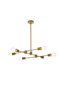 Xavier 6 Lights Pendant In Brass (LD7051D31BR) Xavier 6 Lights Pendant In Brass (LD7051D31BR)