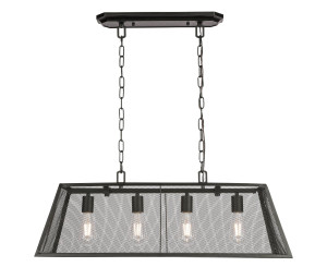 Zeke 4 Light Black Pendant (LD5043D32BK)