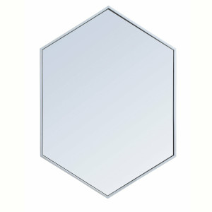 Metal Frame Hexagon Mirror 24 Inch In Silver (MR4424S) Metal Frame Hexagon Mirror 24 Inch In Silver (MR4424S)