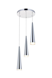 Fantasia 3 Light LED Chrome Pendant (5201D12C)