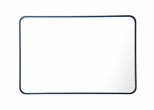 Evermore Soft Corner Blue Rectangular Mirror (MR802740BL)