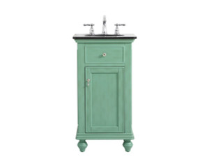19 Inch Single Bathroom Vanity In Vintage Mint (VF12319VM) 19 Inch Single Bathroom Vanity In Vintage Mint (VF12319VM)