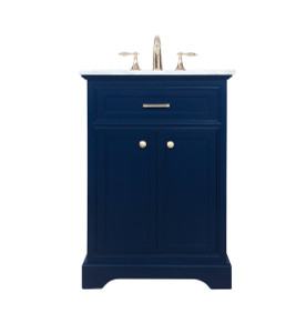 24 Inch Single Bathroom Vanity In Blue (VF15024BL)