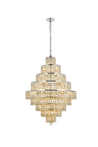 Maxime 20 Light Chrome Chandelier With Crystal (2039D30C-GT/RC)