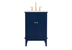 Sutton 24" Single Blue Bathroom Vanity (VF30124BL)