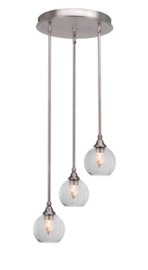 Empire 3 Light Cluster Pendalier In Brushed Nickel (2143-BN-4102)