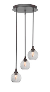Empire 3 Light Cluster Pendalier In Dark Granite (2143-DG-4102)